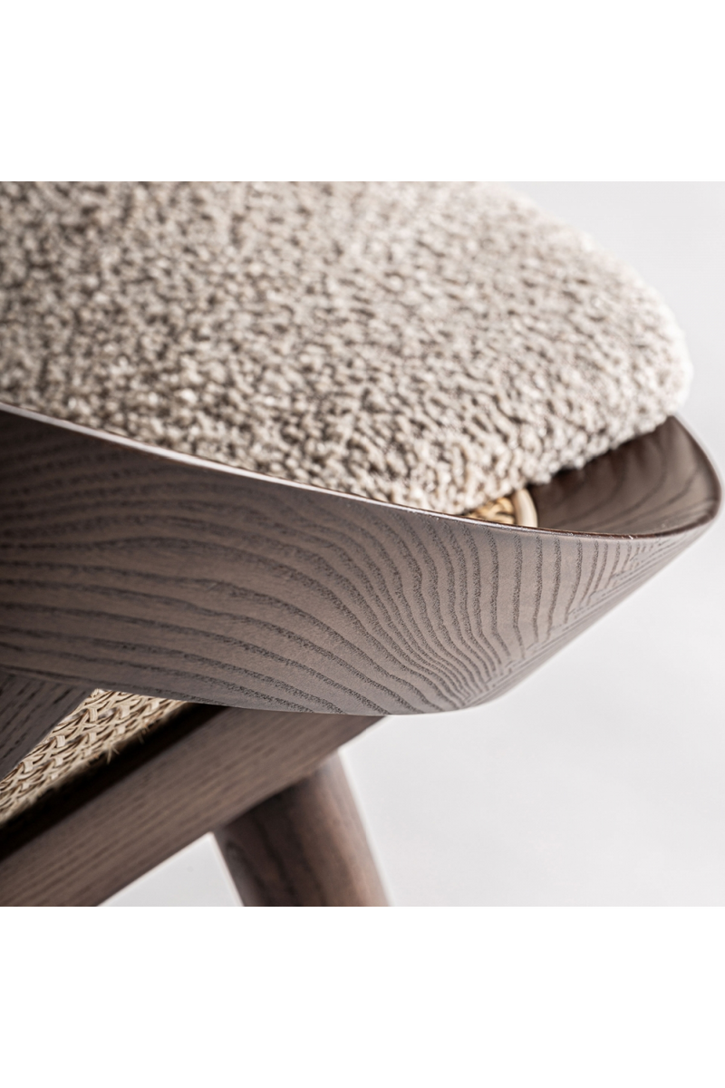 Fauteuil en rotin avec structure en frêne brun | Vical Home Werth | OROA.fr