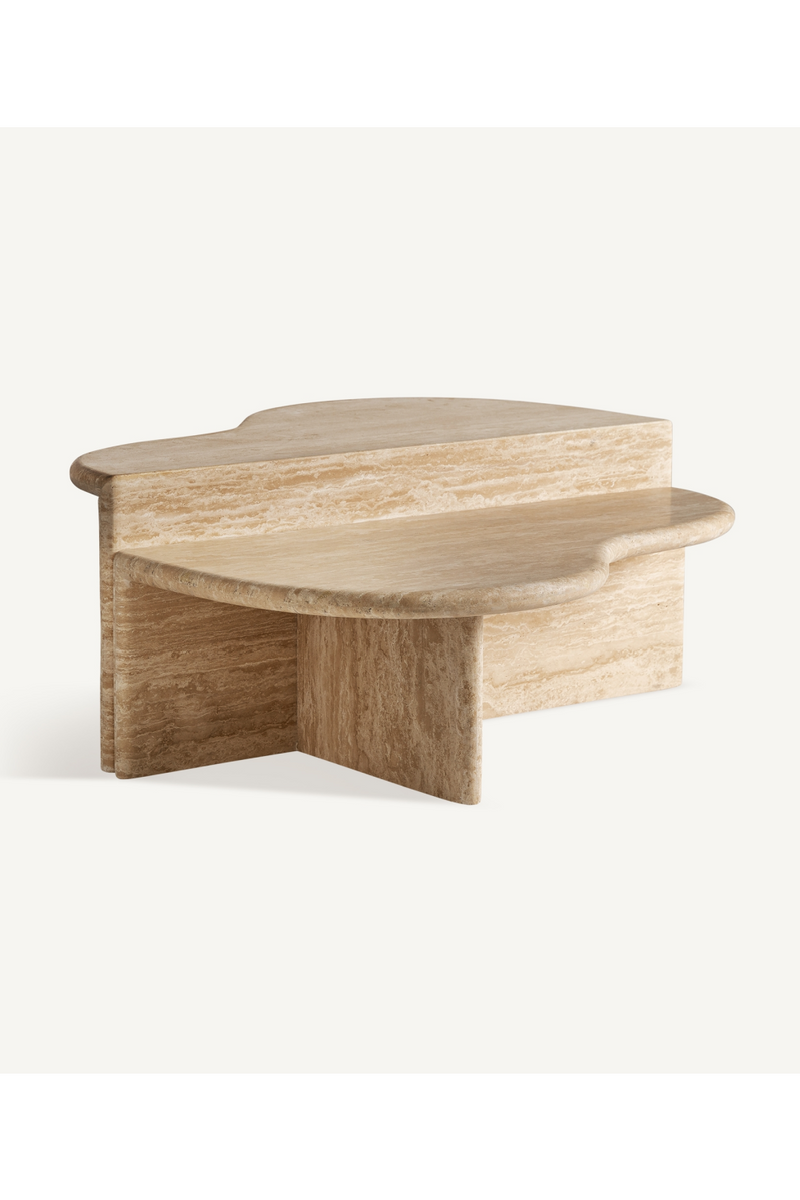 Set de tables basses organiques en travertin (2) | Vical Home Thiennes | OROA.fr