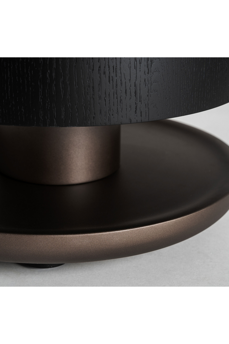 Table d'appoint Art déco en chêne noir | Vical Home Breil | OROA.fr