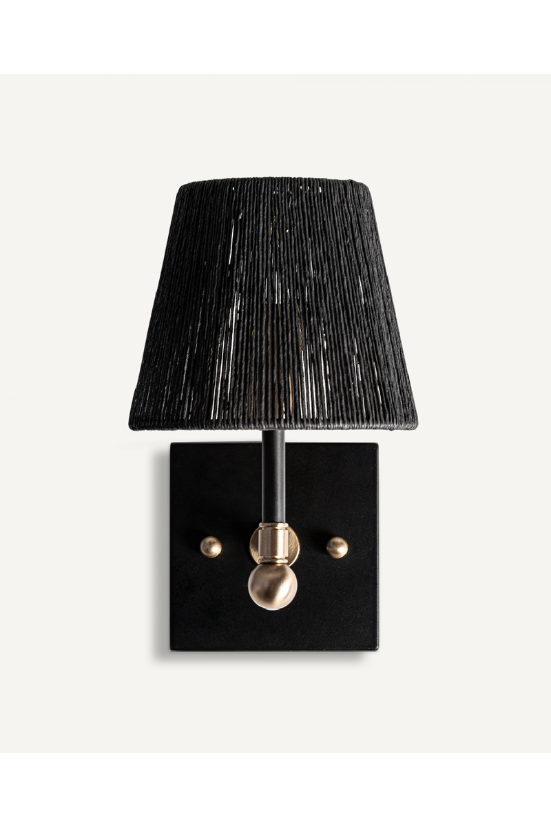 Lampe murale en corde noire | Vical Home Gael