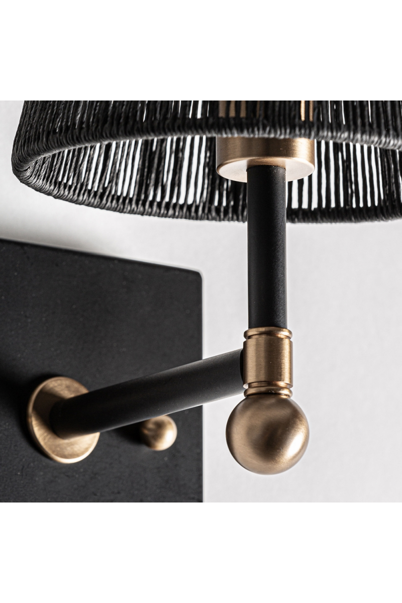 Lampe murale en corde noire | Vical Home Gael