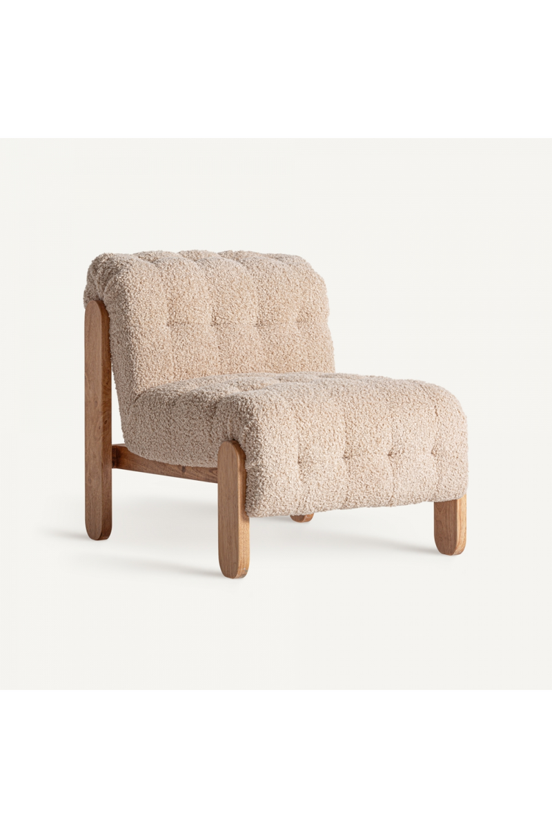 Fauteuil Lounge beige capitonné | Vical Home Neyprat | OROA.fr