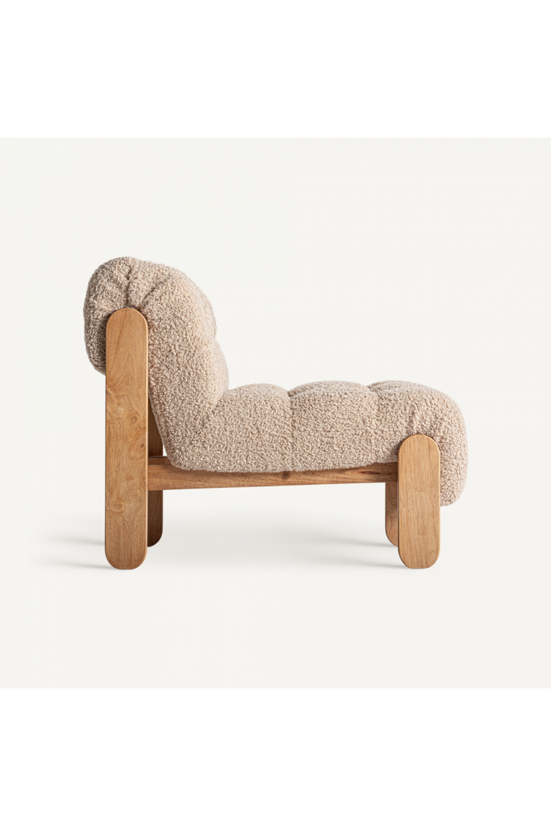 Fauteuil Lounge beige capitonné | Vical Home Neyprat | OROA.fr