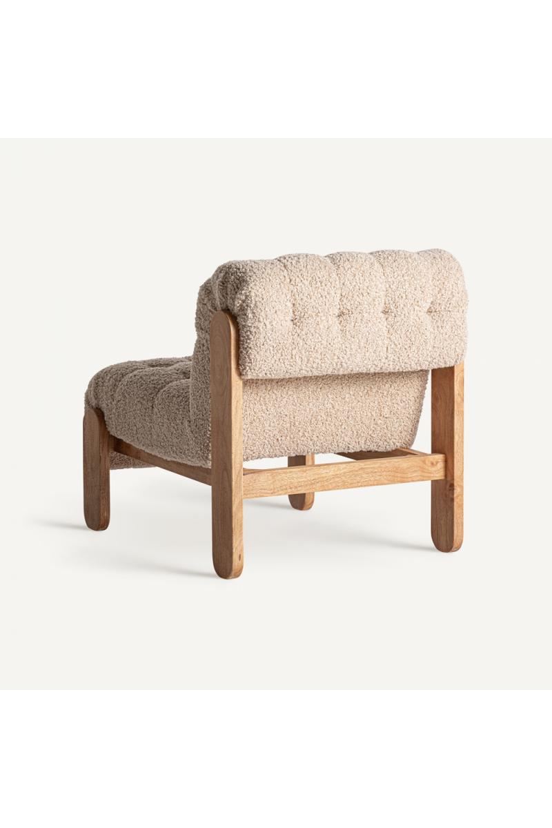 Fauteuil Lounge beige capitonné | Vical Home Neyprat | OROA.fr