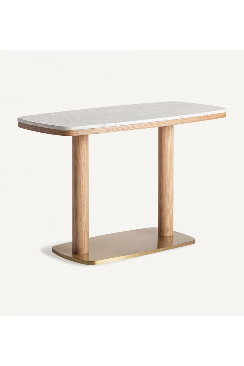 Table de bar en terrazzo blanc | Vical Home Birieux | OROA.fr