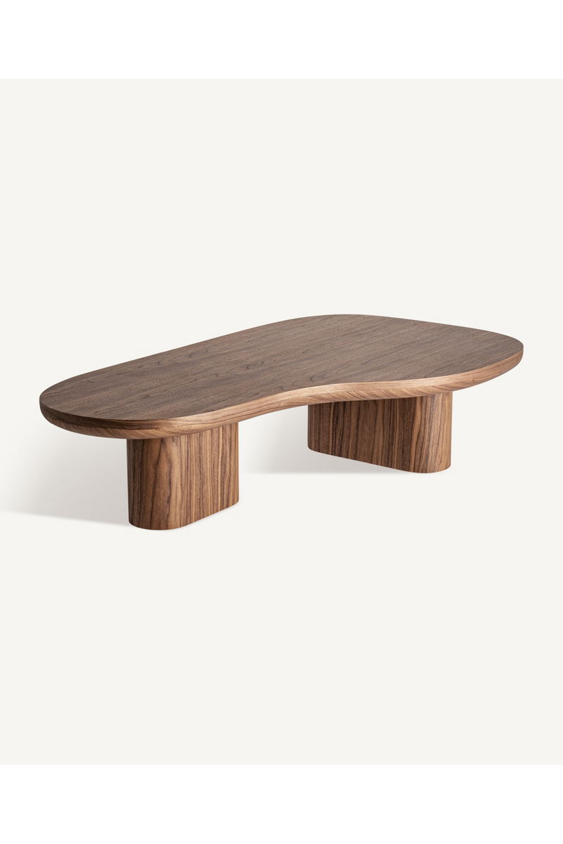 Table basse contemporaine en bois marron S I Vical Home Dubí | OROA.fr