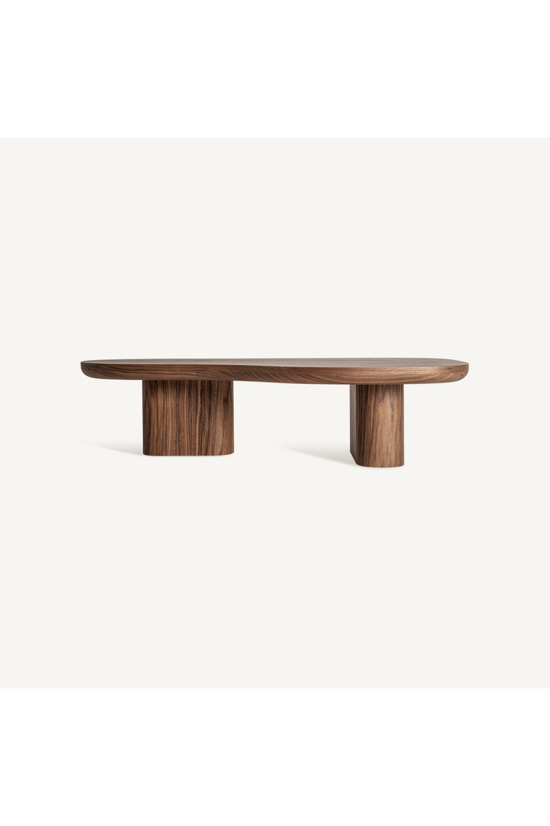 Table basse contemporaine en bois marron S I Vical Home Dubí | OROA.fr