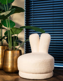 Fauteuil pivotant bouclé blanc | Richmond Bunny