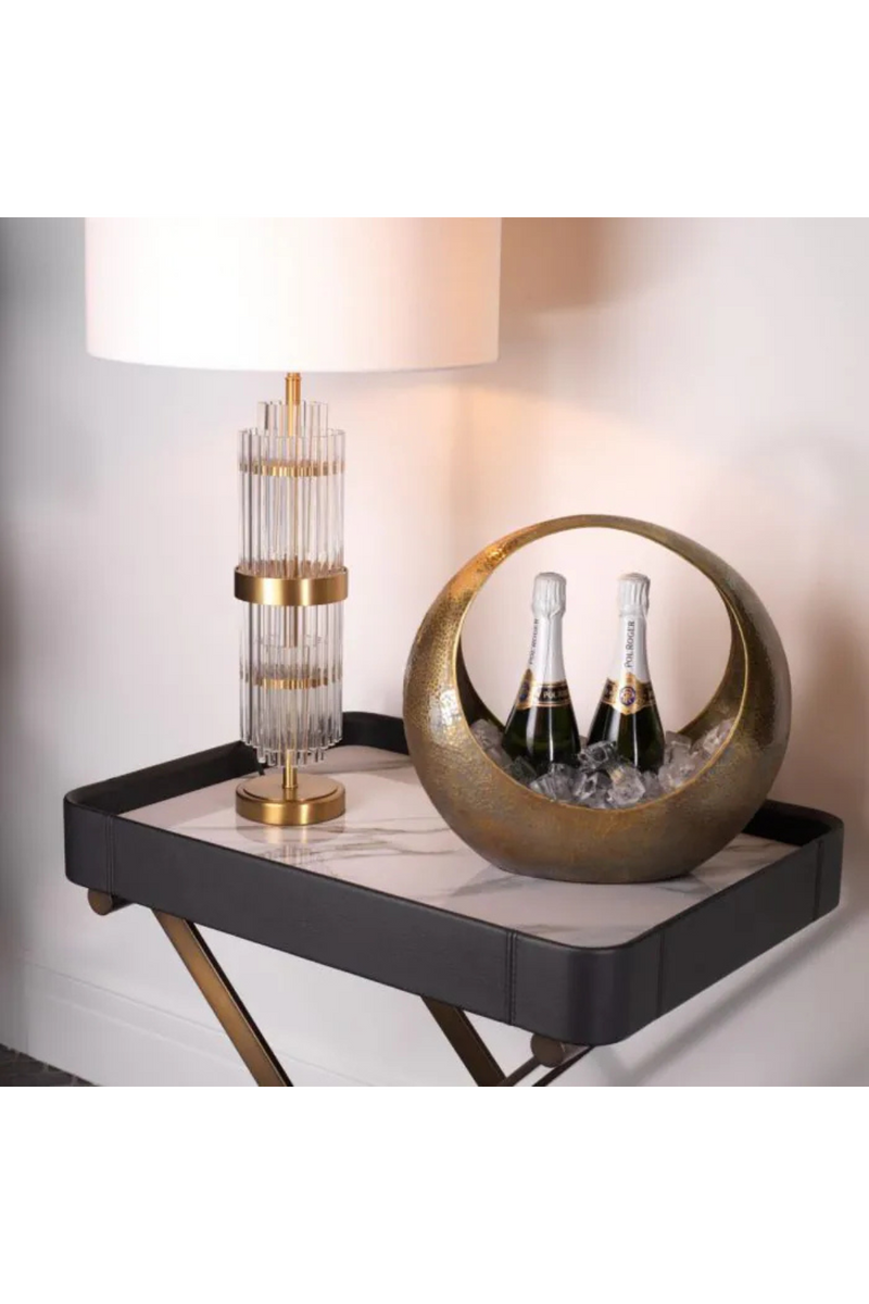 Glass and aged brass table lamp | Eichholtz East