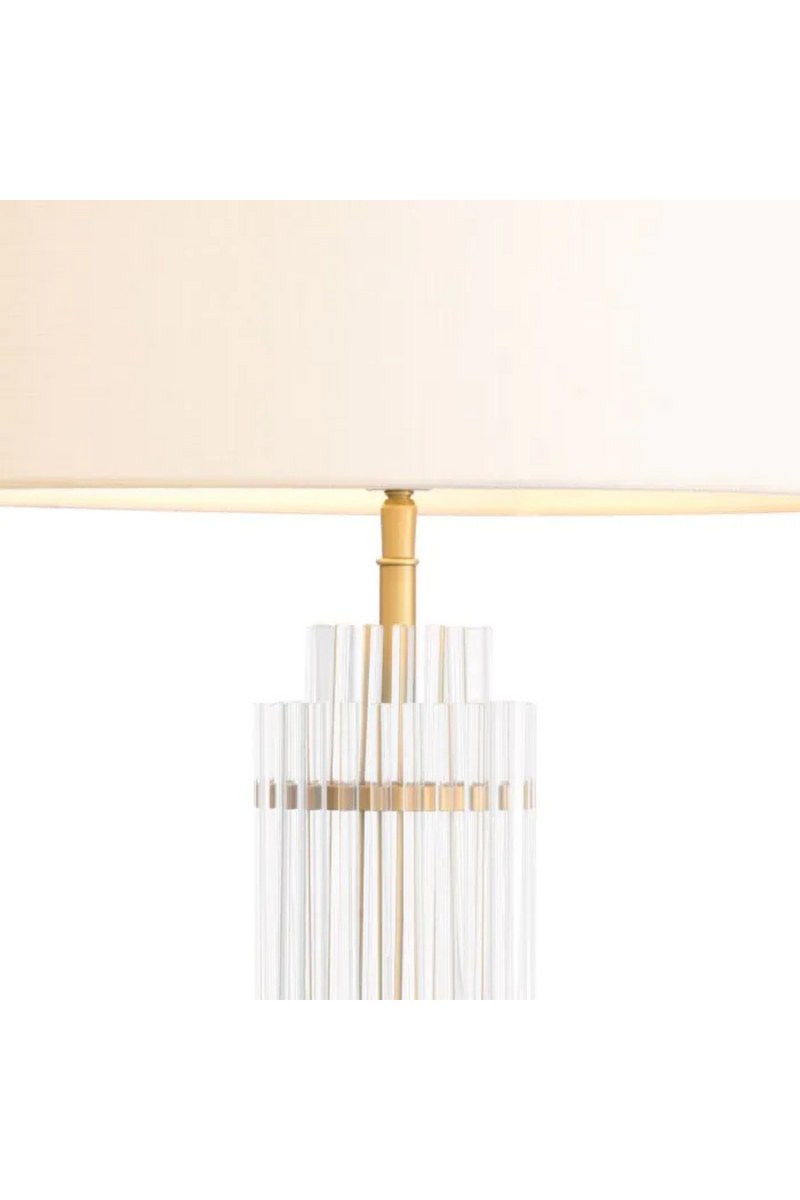 Glass and aged brass table lamp | Eichholtz East