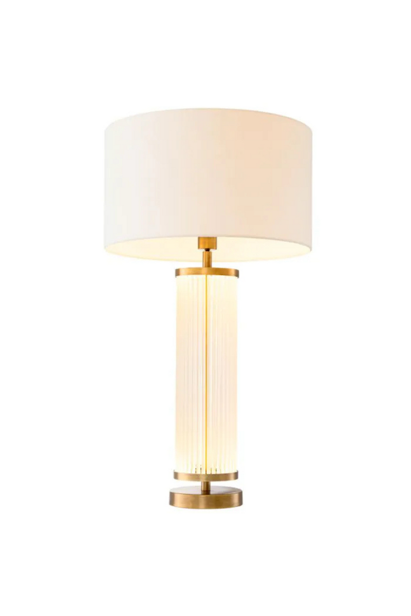 Glass and aged brass table lamp | Eichholtz Thibaud