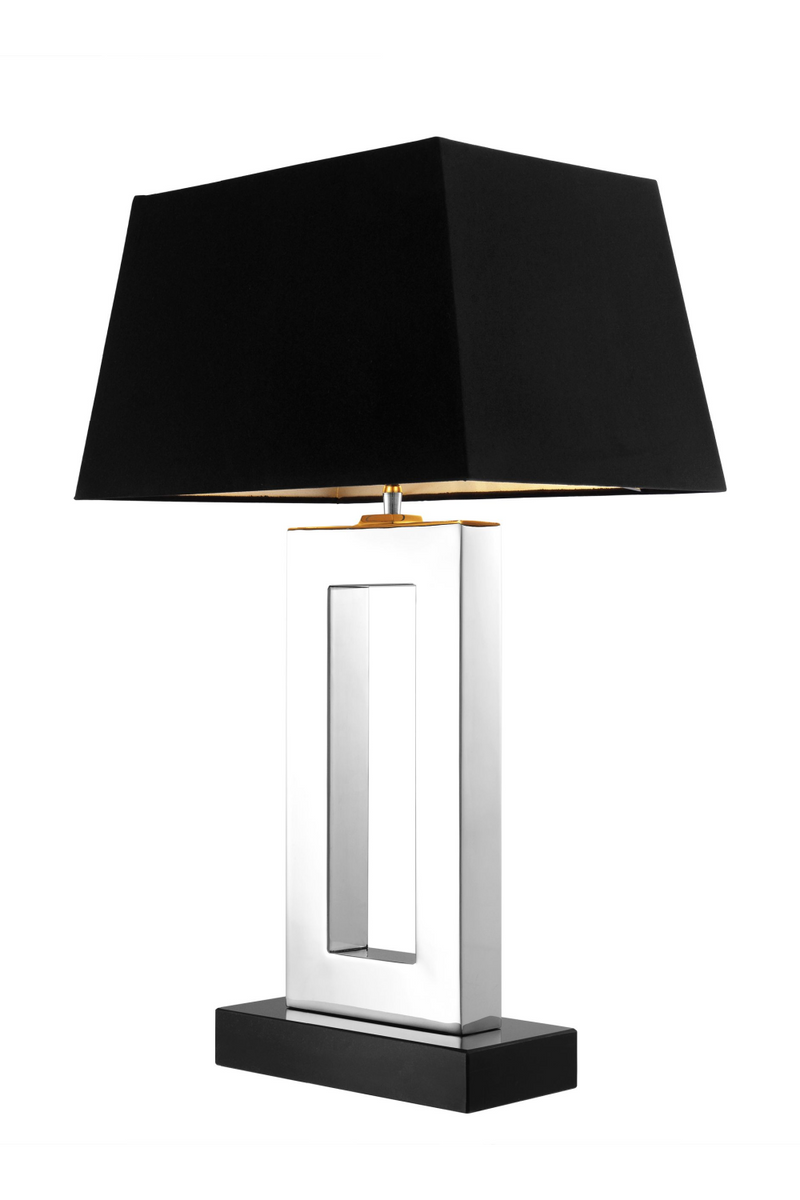 Lampe argentée et noire | Eichholtz Arlington | Meubleluxe.fr