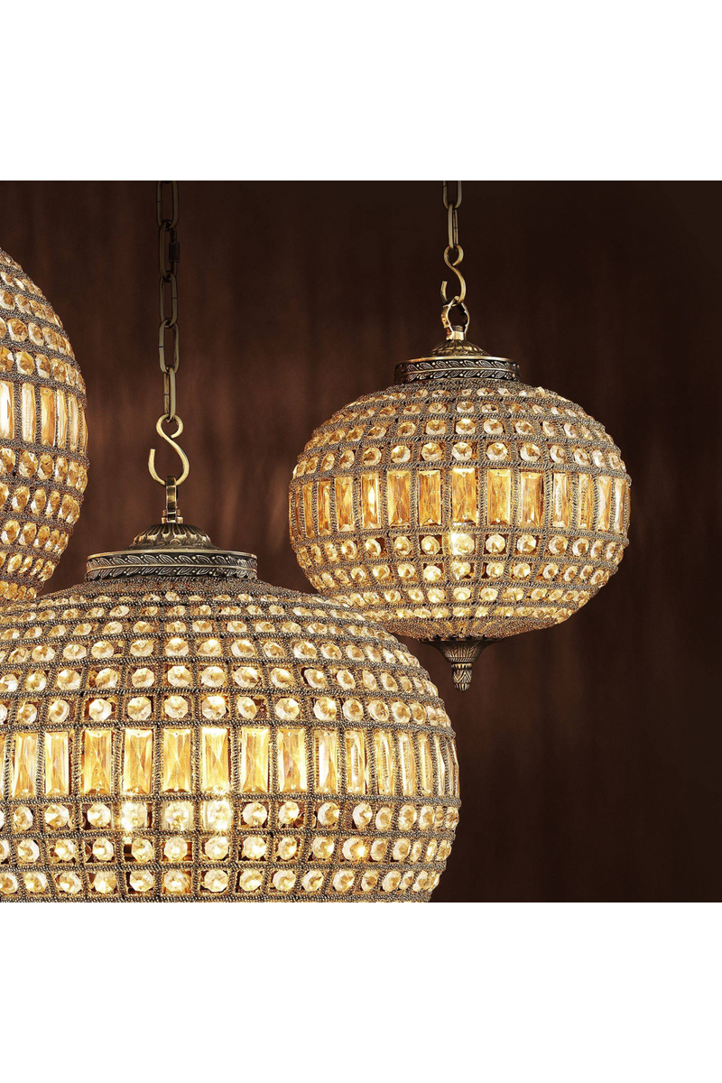 Lustre ovale en cristal | Eichholtz Kasbah S | Meubleluxe.fr