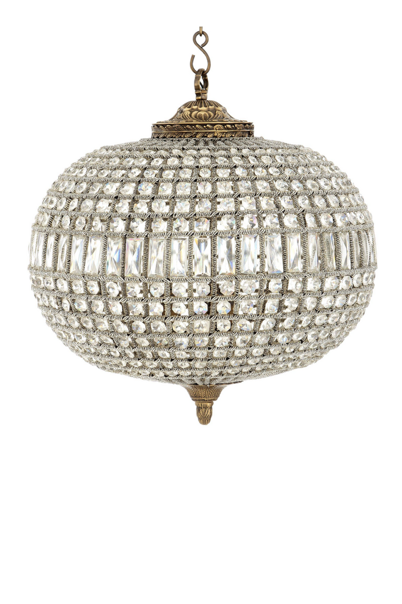 Lustre ovale en cristal | Eichholtz Kasbah M | Meubleluxe.fr