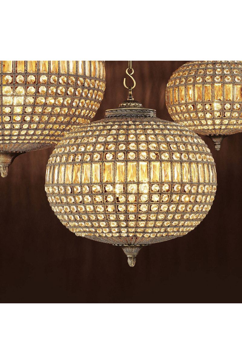 Lustre ovale en cristal | Eichholtz Kasbah M | Meubleluxe.fr