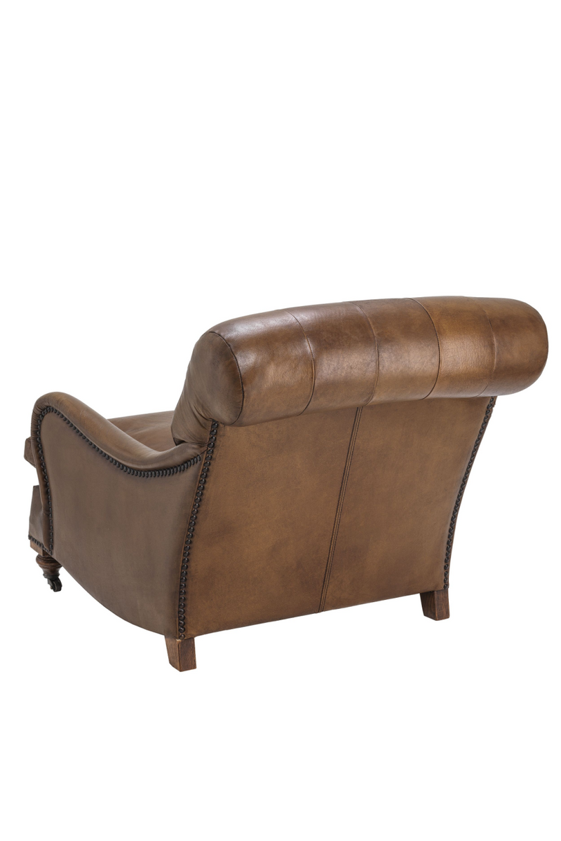 Fauteuil matelassé en cuir | Eichholtz Caledonian | Meubleluxe.fr