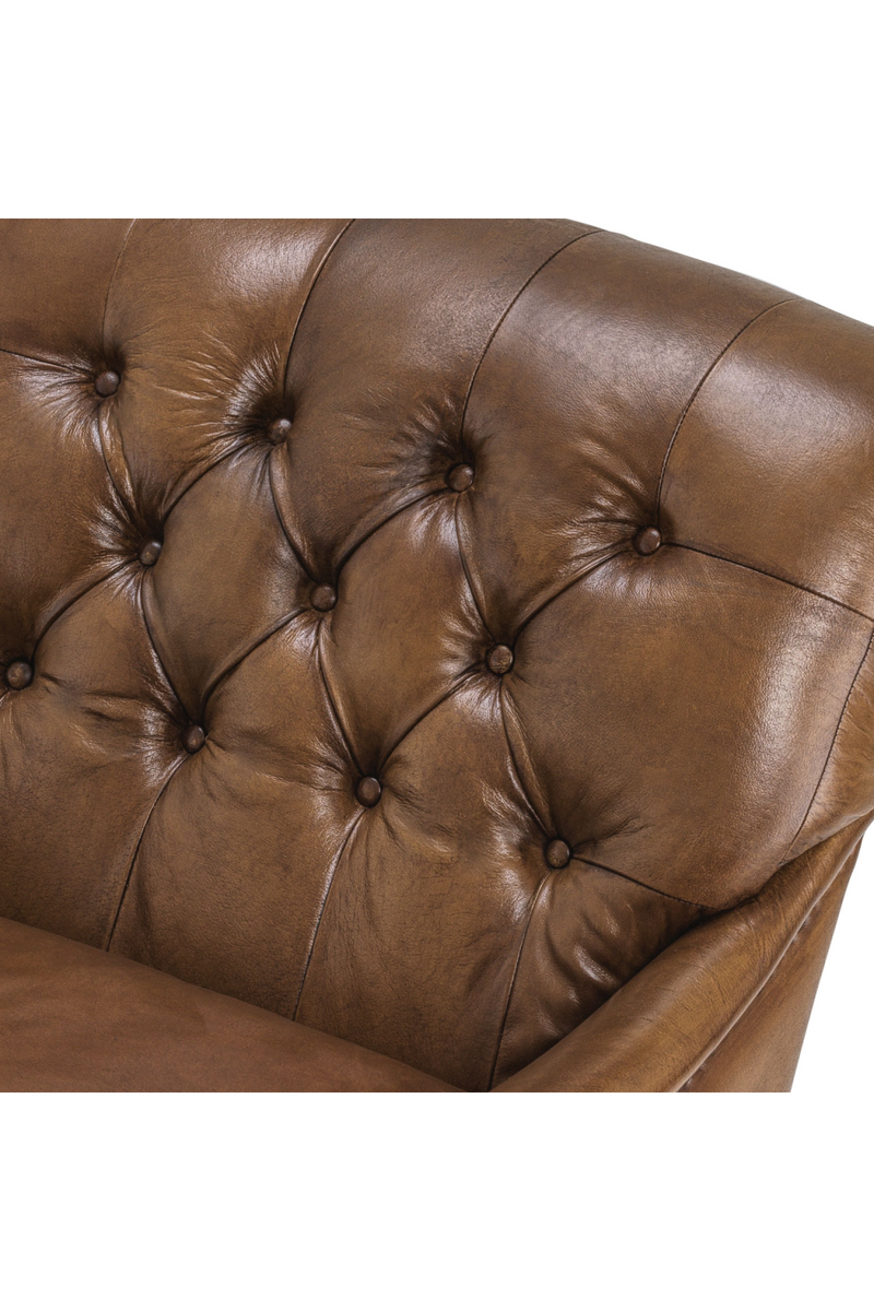 Fauteuil matelassé en cuir | Eichholtz Caledonian | Meubleluxe.fr