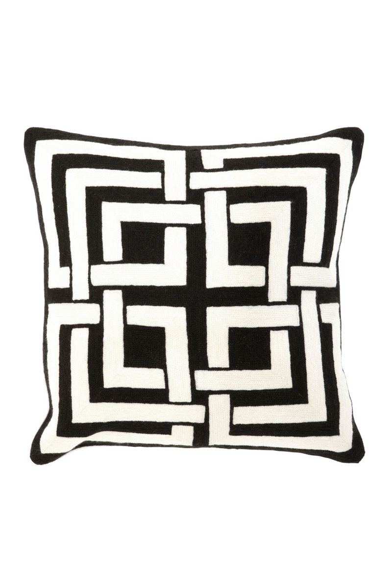 Coussin géométrique Noir & Blanc | Eichholtz Blakes | Meubleluxe.fr