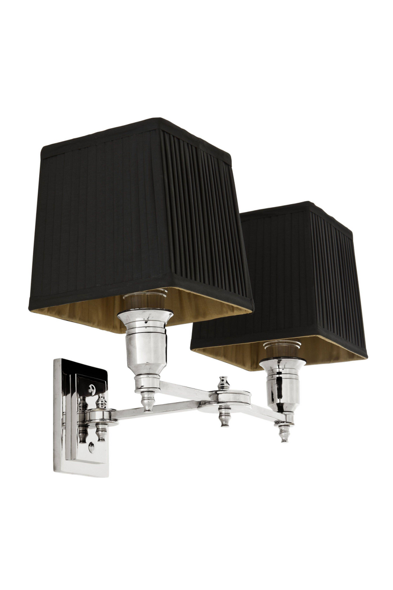 Lampe murale pivotante double argent | Eichholtz Lexington | Meubleluxe.fr