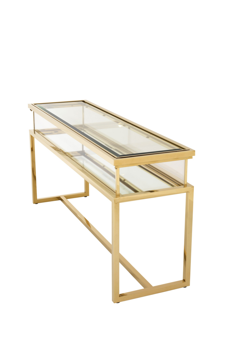 Console dorée en verre | Eichholtz Harvey | Meubleluxe.fr