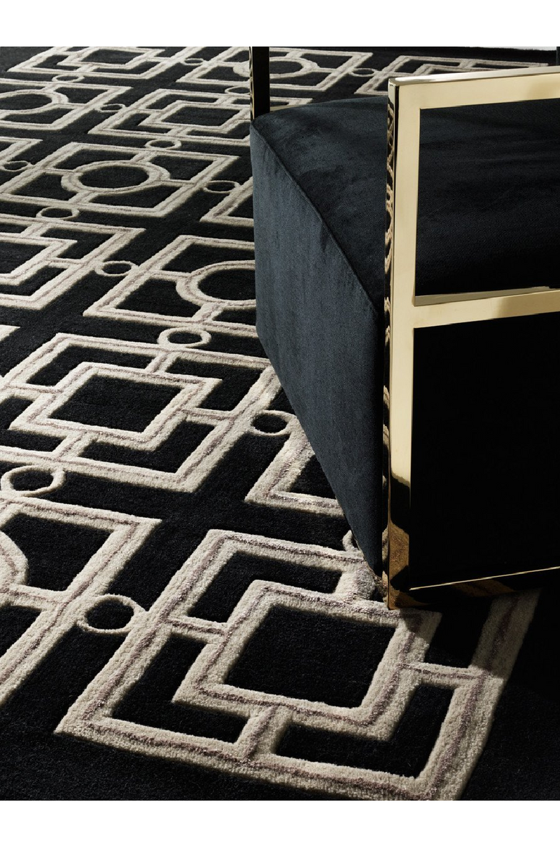 Tapis noir 170 x 240 cm | Eichholtz Evans | Meubleluxe.fr