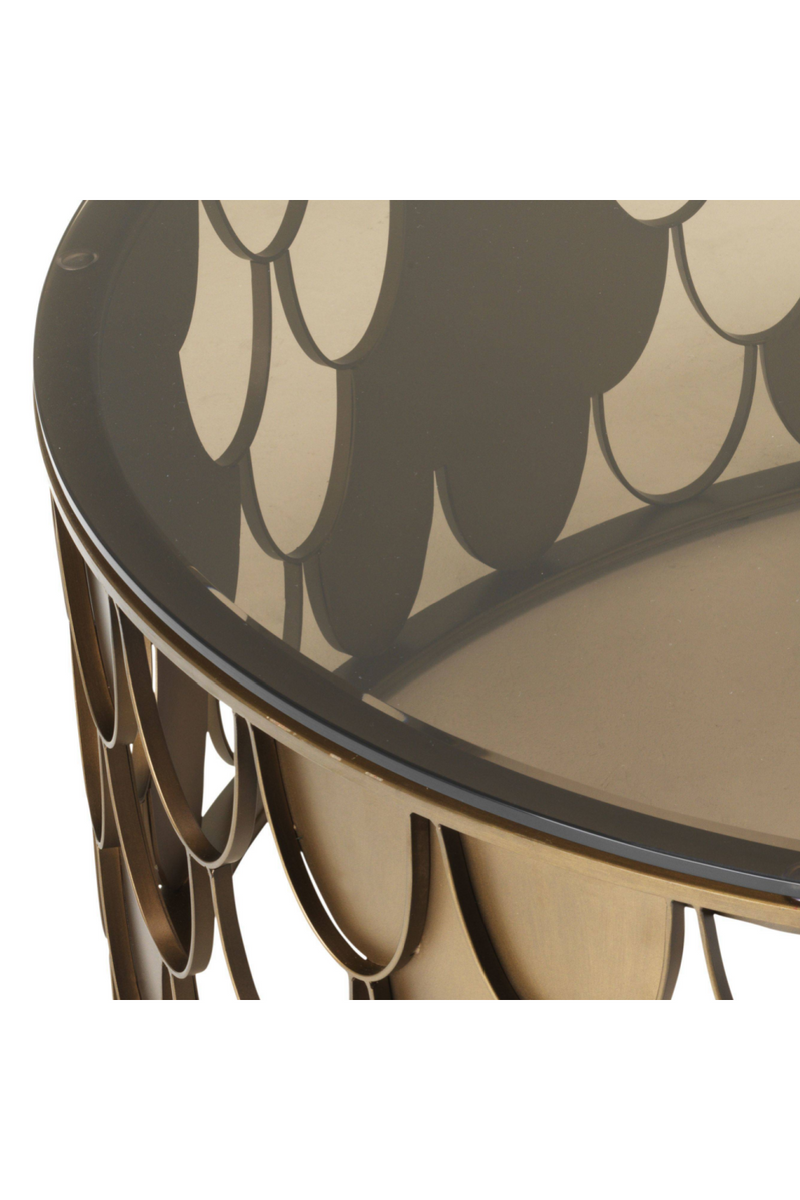 Table basse ronde en verre | Eichholtz L'indiscret | Meubleluxe.fr