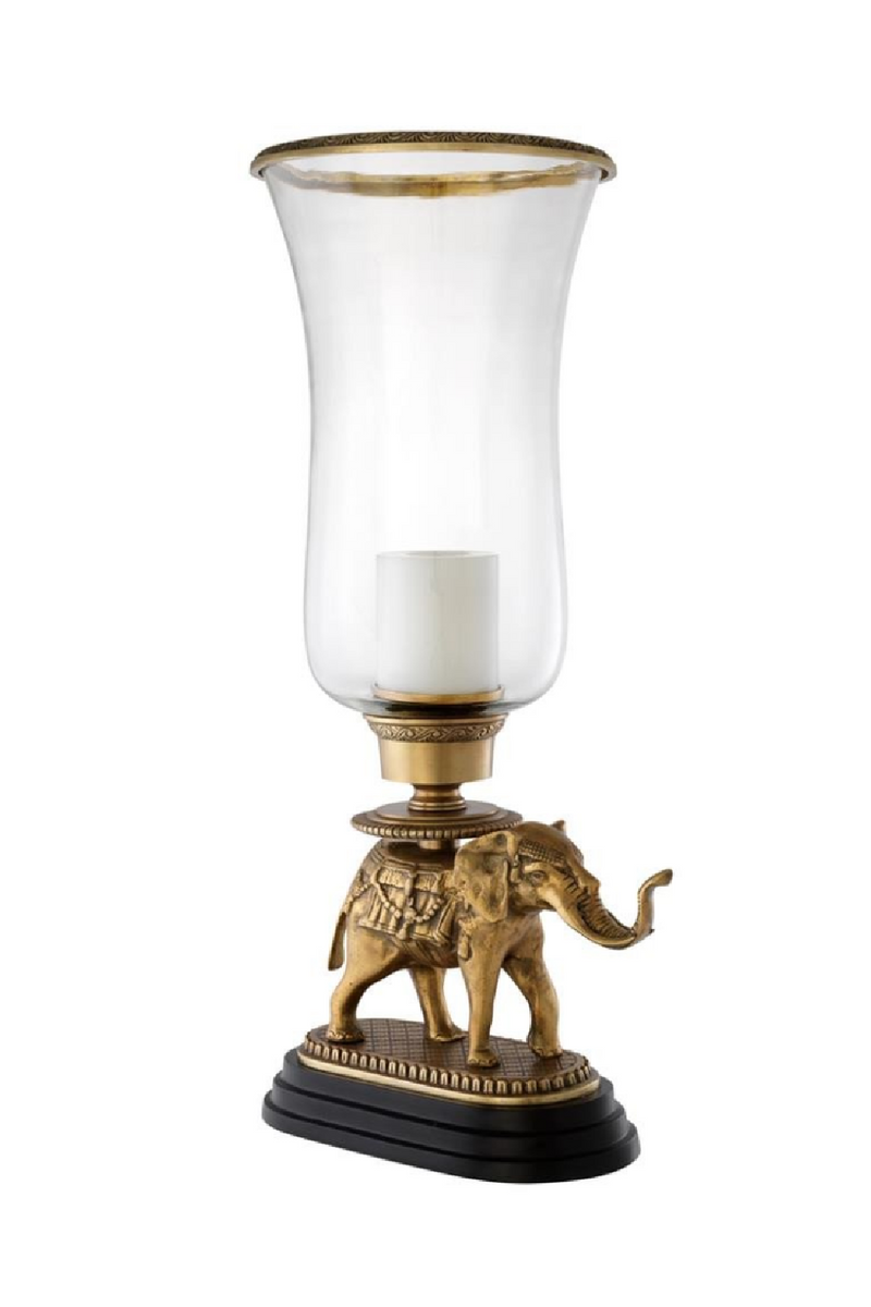 Photophore en verre et laiton | Eichholtz Elephant | Meubleluxe.fr