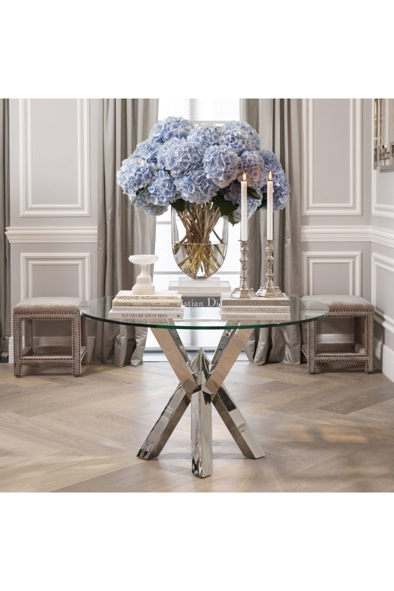 Table ronde en verre | Eichholtz Triumph | Meubleluxe.fr