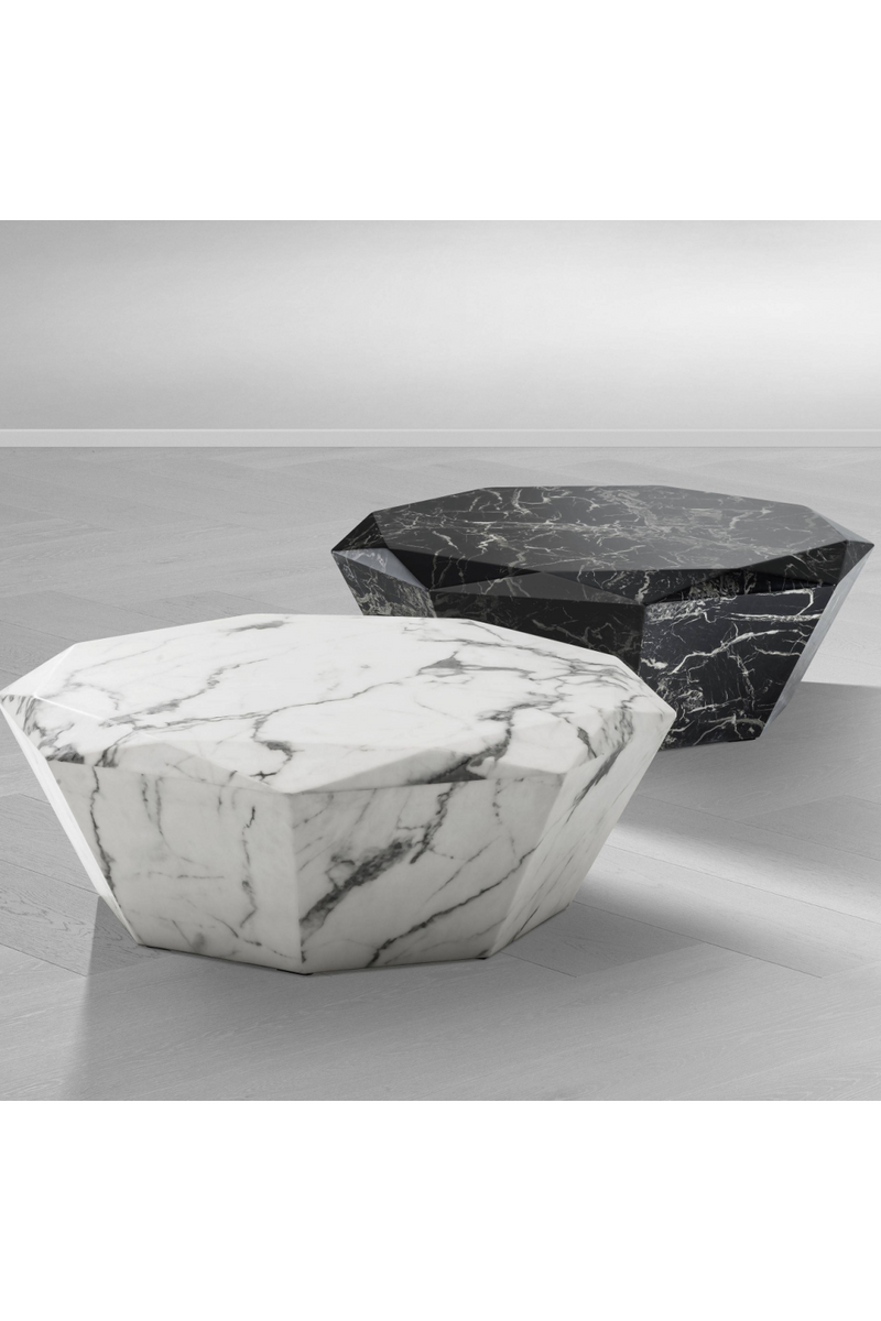 Table basse en marbre noir | Eichholtz Diamond | Meubleluxe.fr