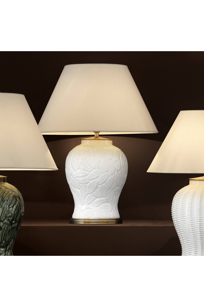 Lampe en céramique blanche | Eichholtz Cyprus | Meubleluxe.fr