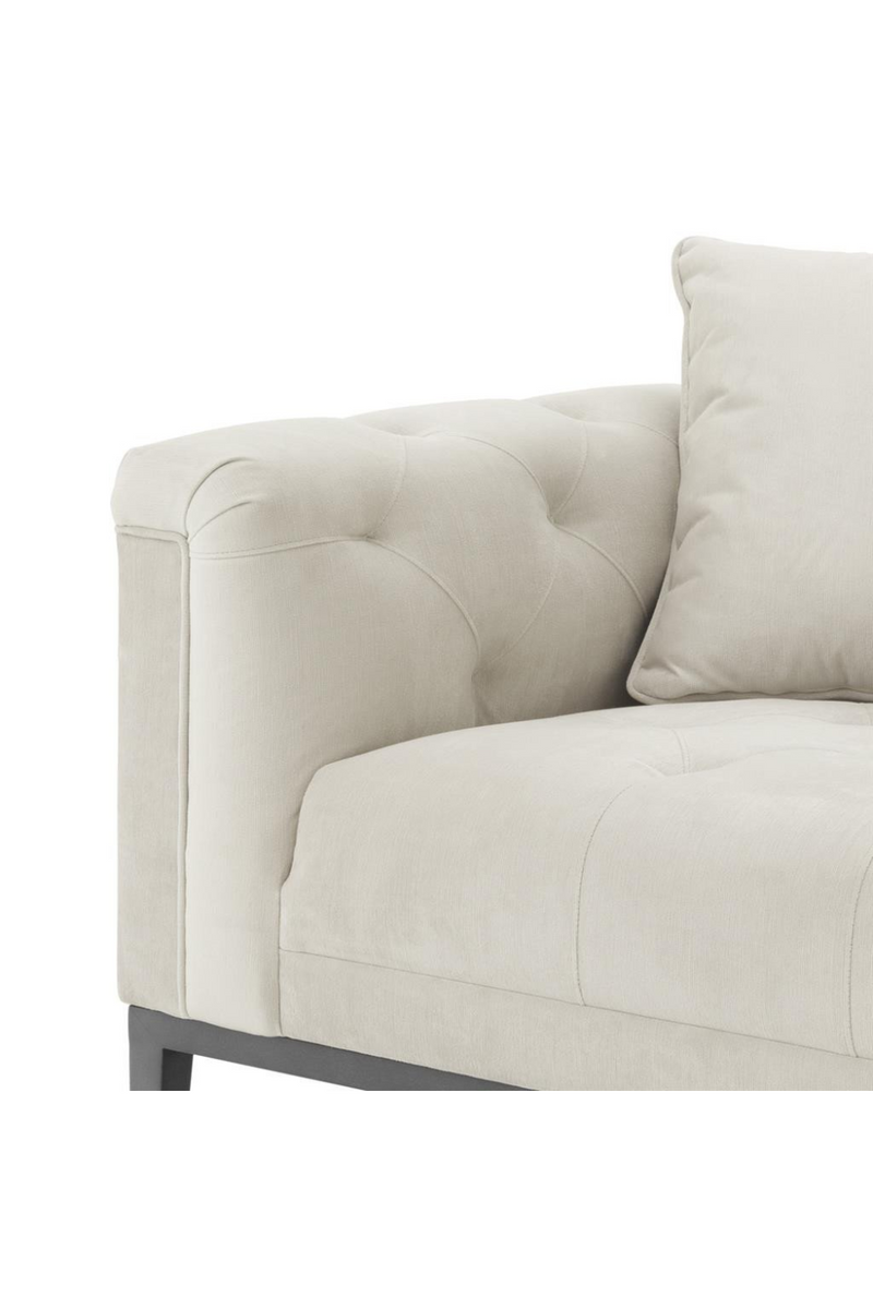 Canapé d'angle matelassé beige (gauche) | Eichholtz Cesare | Meubleluxe.fr