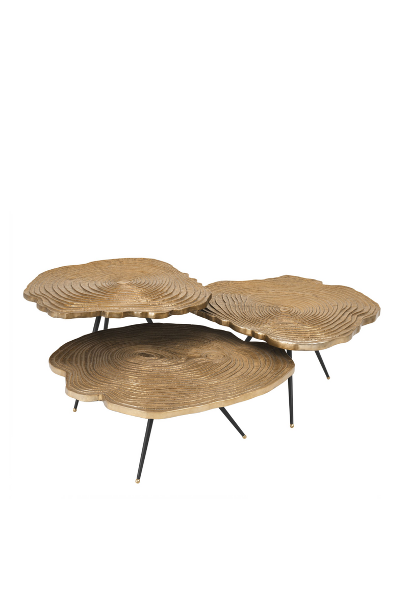 Table basse en bois (lot de 3) | Eichholtz Quercus | Meubleluxe.fr