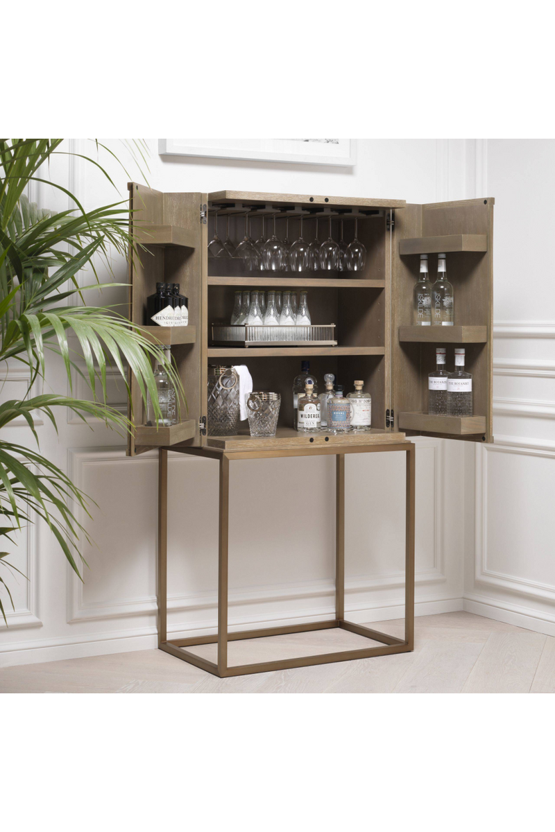 Armoire à vins en chêne Art Déco | Eichholtz Highland | Meubleluxe.fr