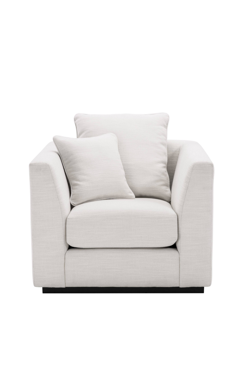 Fauteuil cubique blanc cassé | Eichholtz Taylor | Meubleluxe.fr