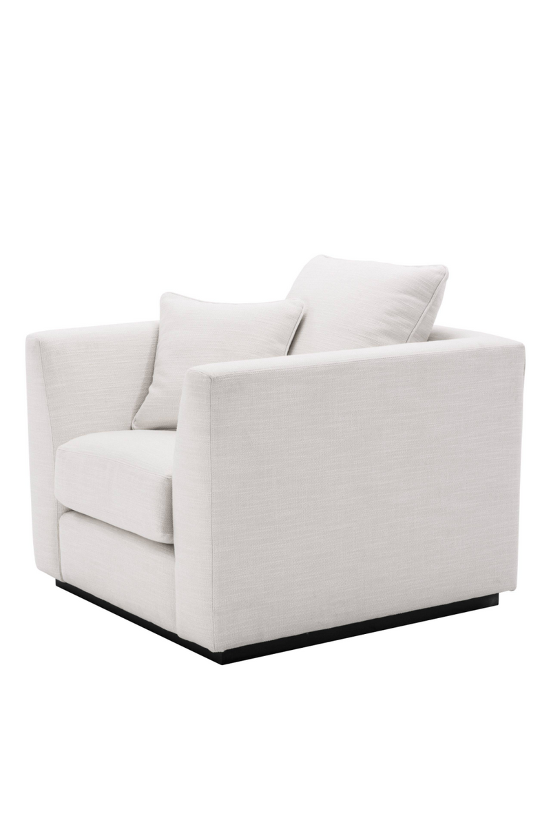 Fauteuil cubique blanc cassé | Eichholtz Taylor | Meubleluxe.fr