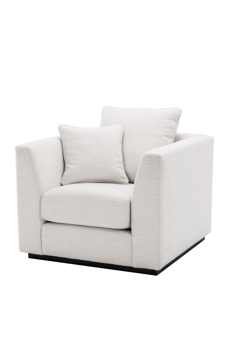 Fauteuil cubique blanc cassé | Eichholtz Taylor | Meubleluxe.fr