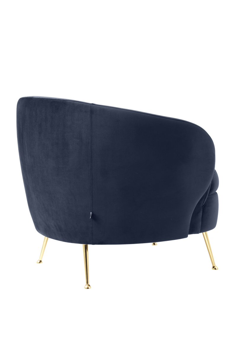 Fauteuil en velours bleu nuit | Eichholtz Orion | Meubleluxe.fr