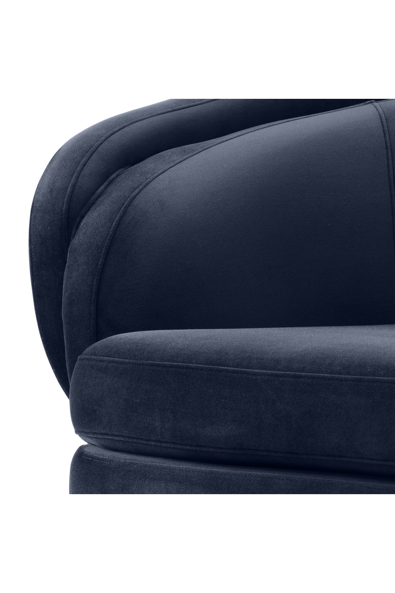 Fauteuil en velours bleu nuit | Eichholtz Orion | Meubleluxe.fr