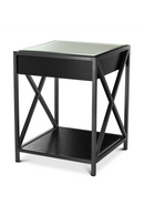 Table de chevet noire | Eichholtz Beverly Hills | Meubleluxe.fr