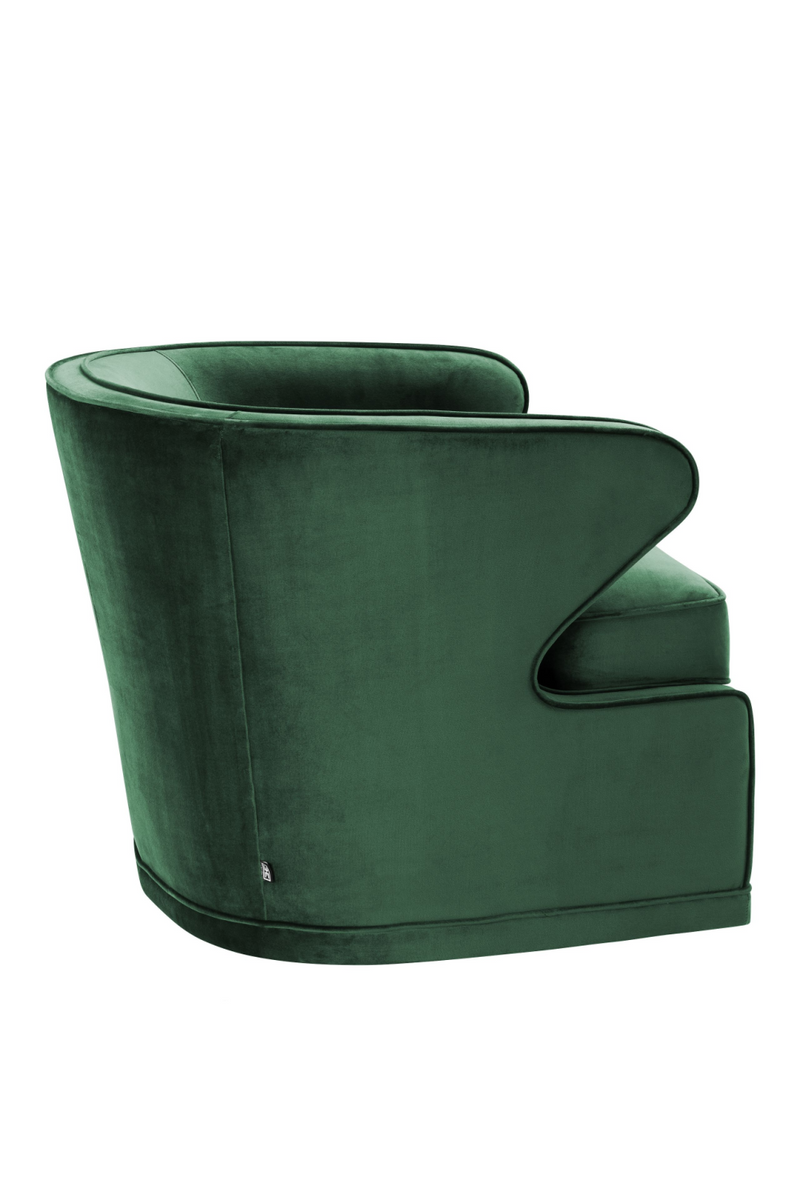 Fauteuil pivotant en velours vert | Eichholtz Dorset | Meubleluxe.fr