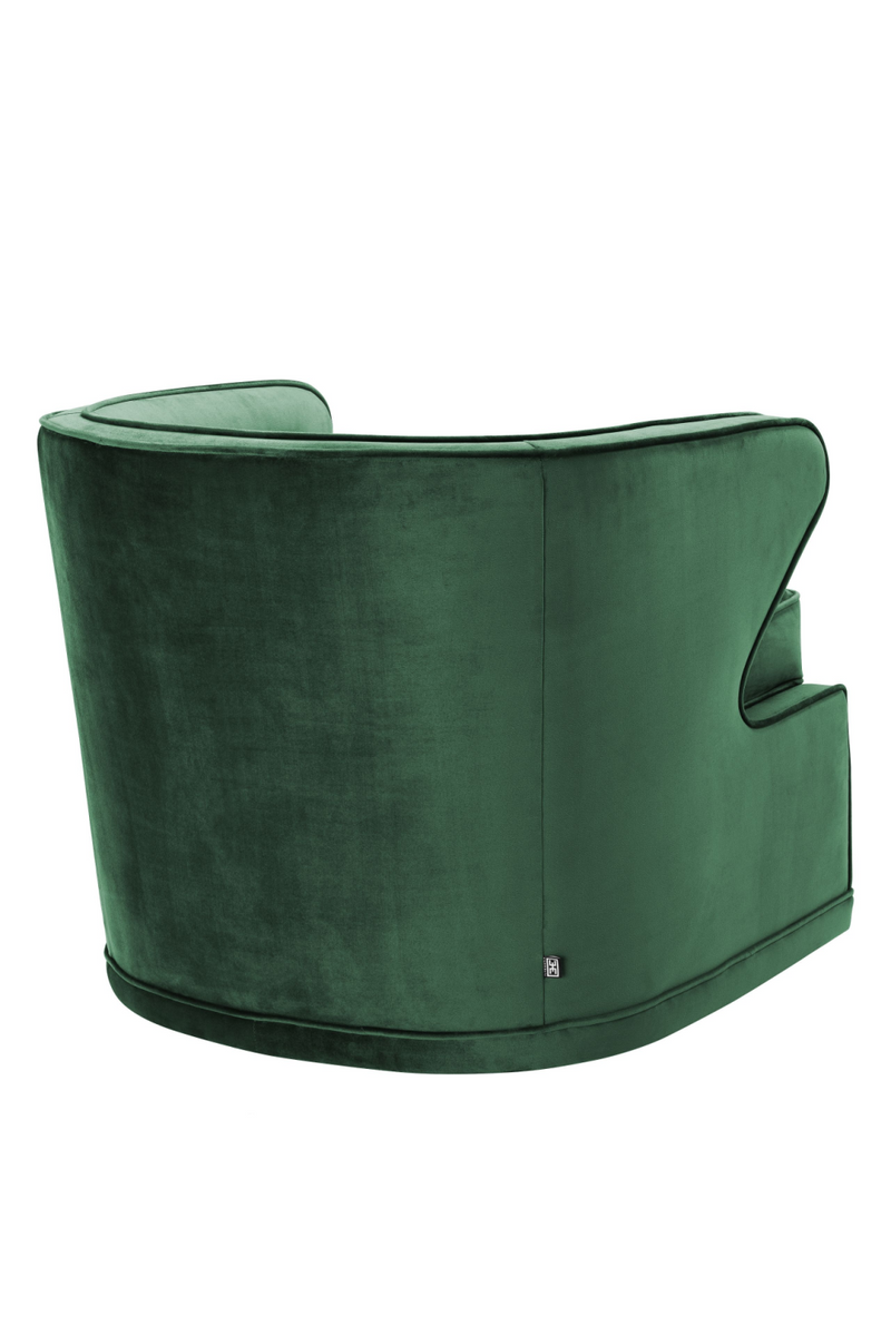 Fauteuil pivotant en velours vert | Eichholtz Dorset | Meubleluxe.fr