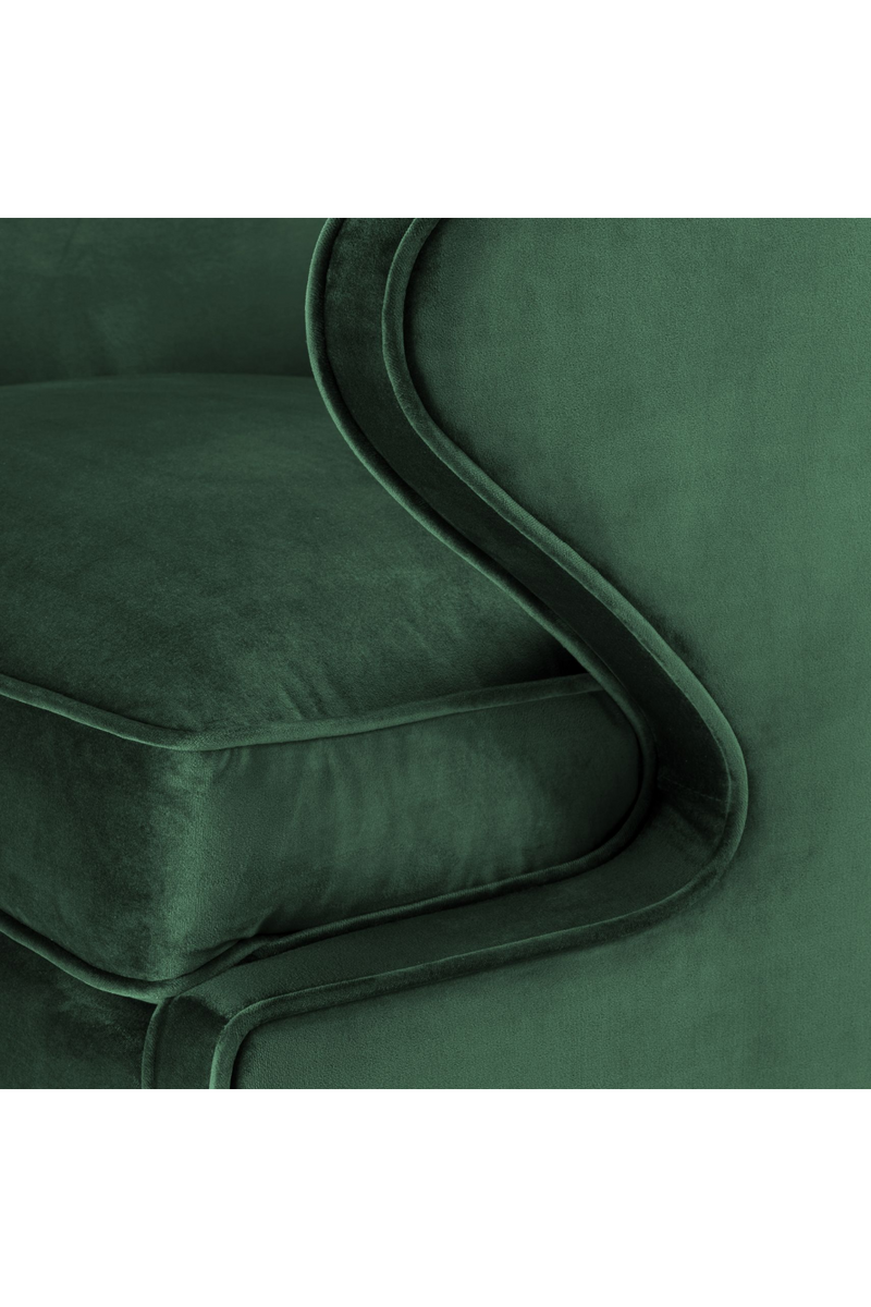 Fauteuil pivotant en velours vert | Eichholtz Dorset | Meubleluxe.fr