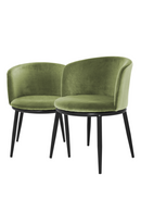 Chaises en velours vert (lot de 2) | Eichholtz Filmore | Meubleluxe.fr