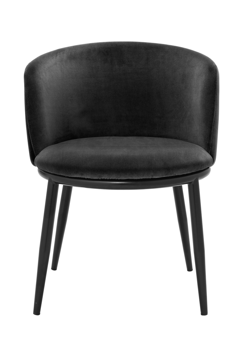 Chaises en velours noir (lot de 2) | Eichholtz Filmore | Meubleluxe.fr