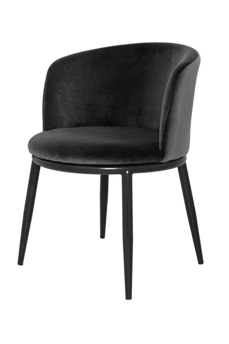 Chaises en velours noir (lot de 2) | Eichholtz Filmore | Meubleluxe.fr