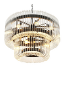 Lustre en verre à 2 niveaux | Eichholtz Sutton House | Meubleluxe.fr