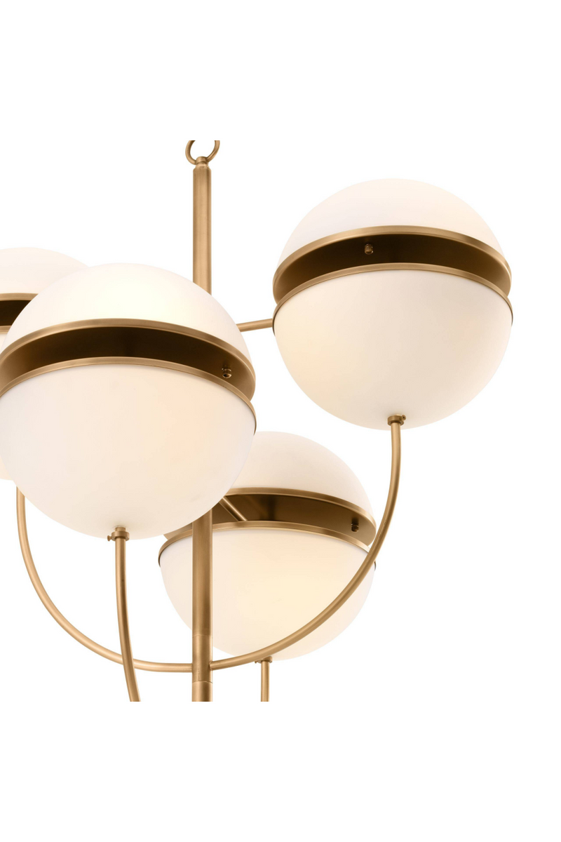 Lustre en laiton et verre | Eichholtz Spiridon | Meubleluxe.fr