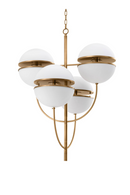 Lustre en laiton et verre | Eichholtz Spiridon | Meubleluxe.fr