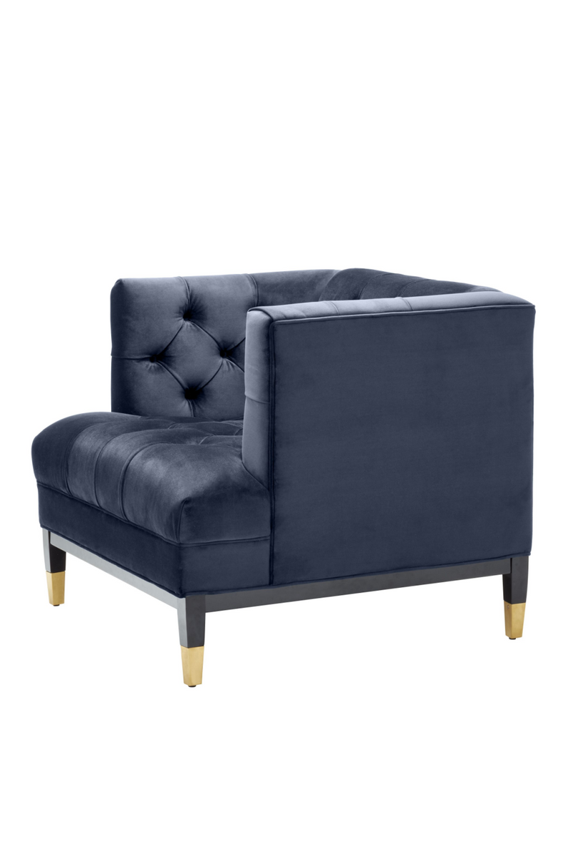 Fauteuil cubique bleu matelassé | Eichholtz Castelle | Meubleluxe.fr