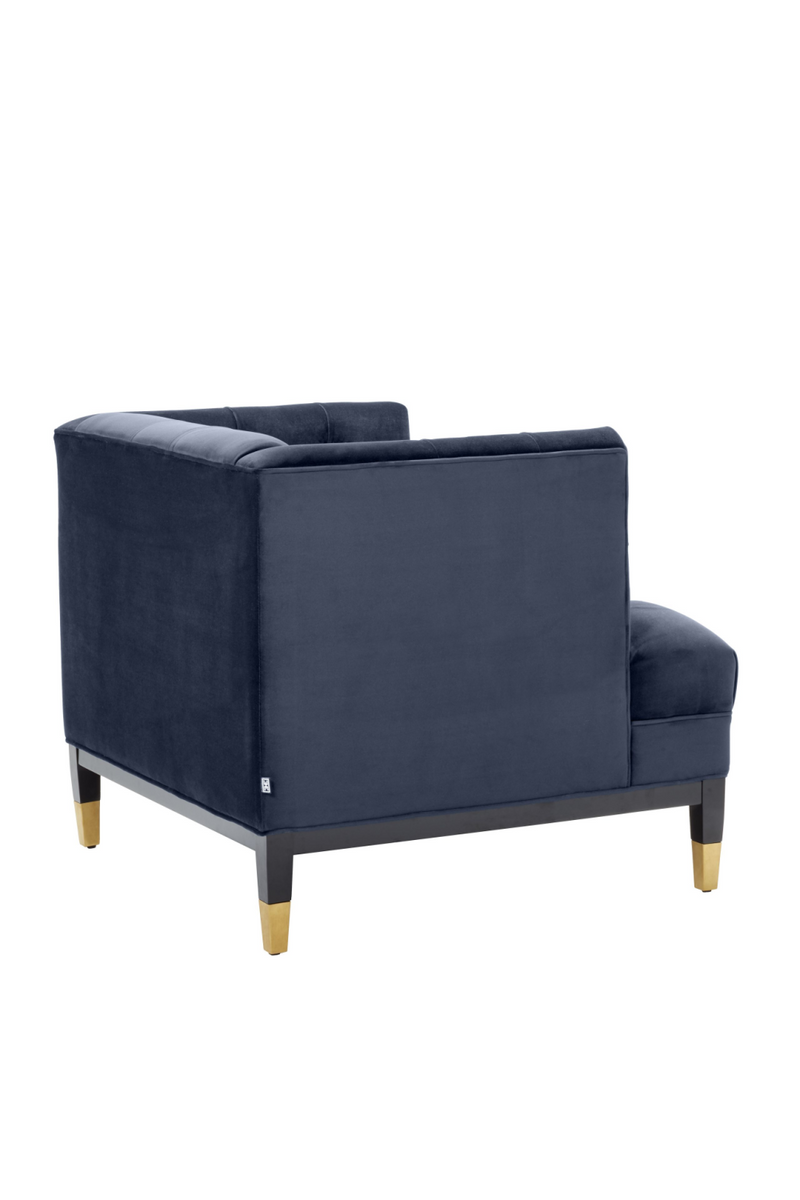 Fauteuil cubique bleu matelassé | Eichholtz Castelle | Meubleluxe.fr